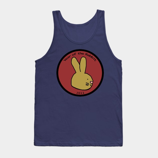 Year of the Rabbit 2011 Bunny Portrait Tank Top by ellenhenryart